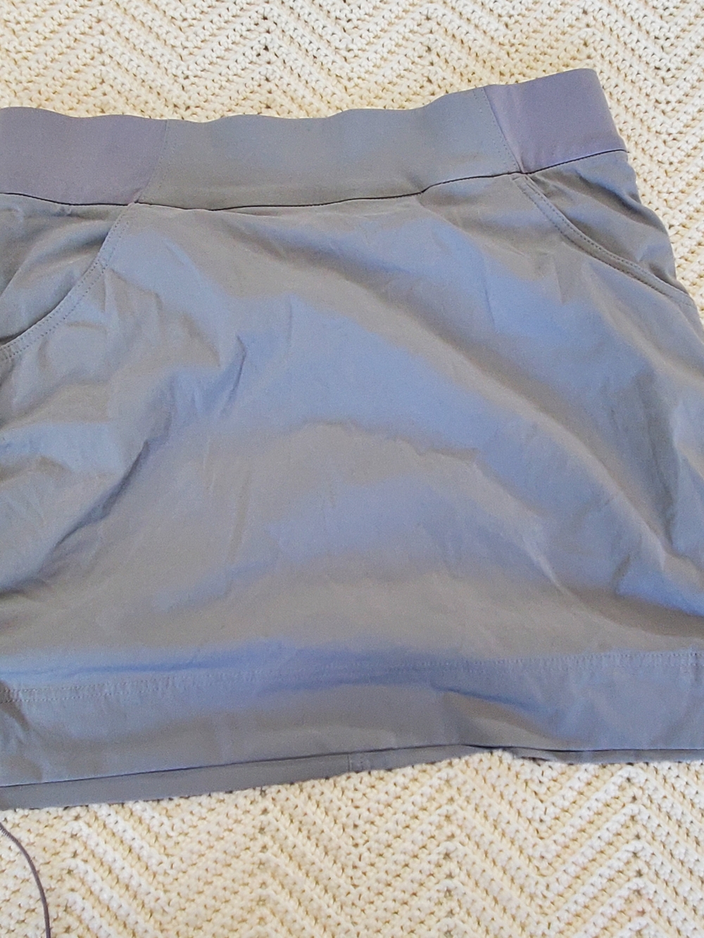 Columbia Light Gray Active Skort with Wide Waistband